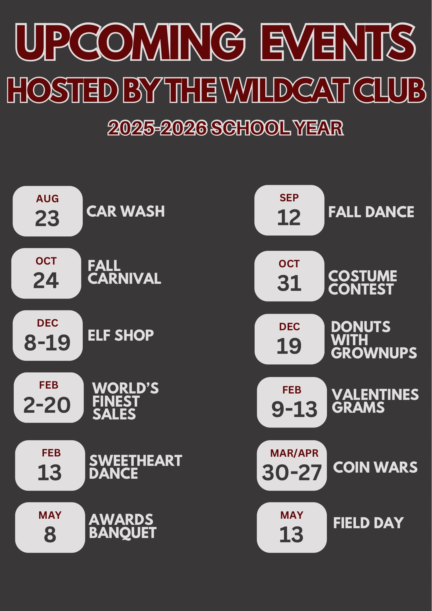 Upcoming Events