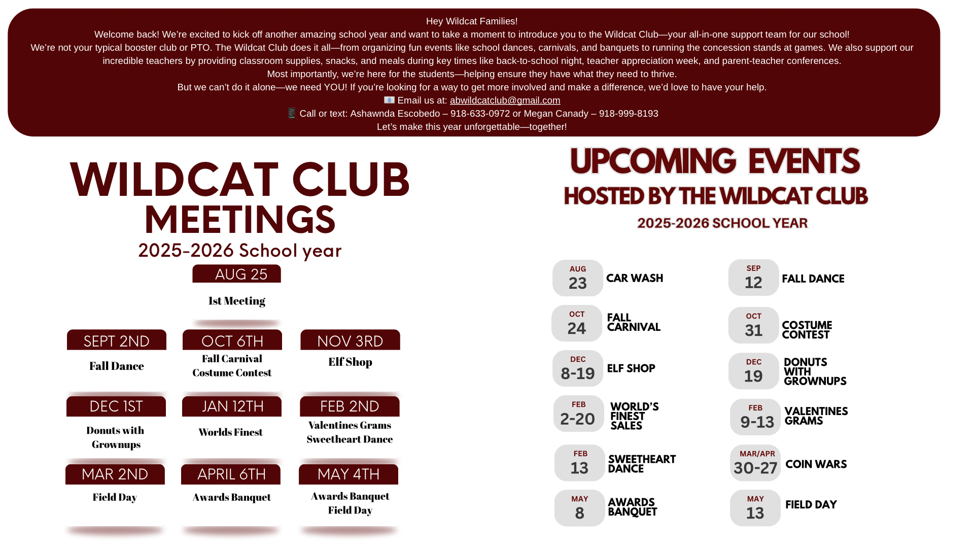 Wildcat club meeting